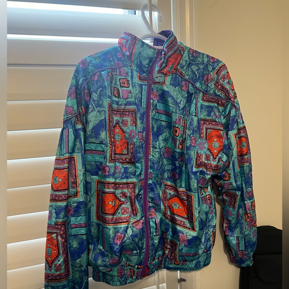 Booco vintage blazer colourful 70s rain jacket casual stylish bomber